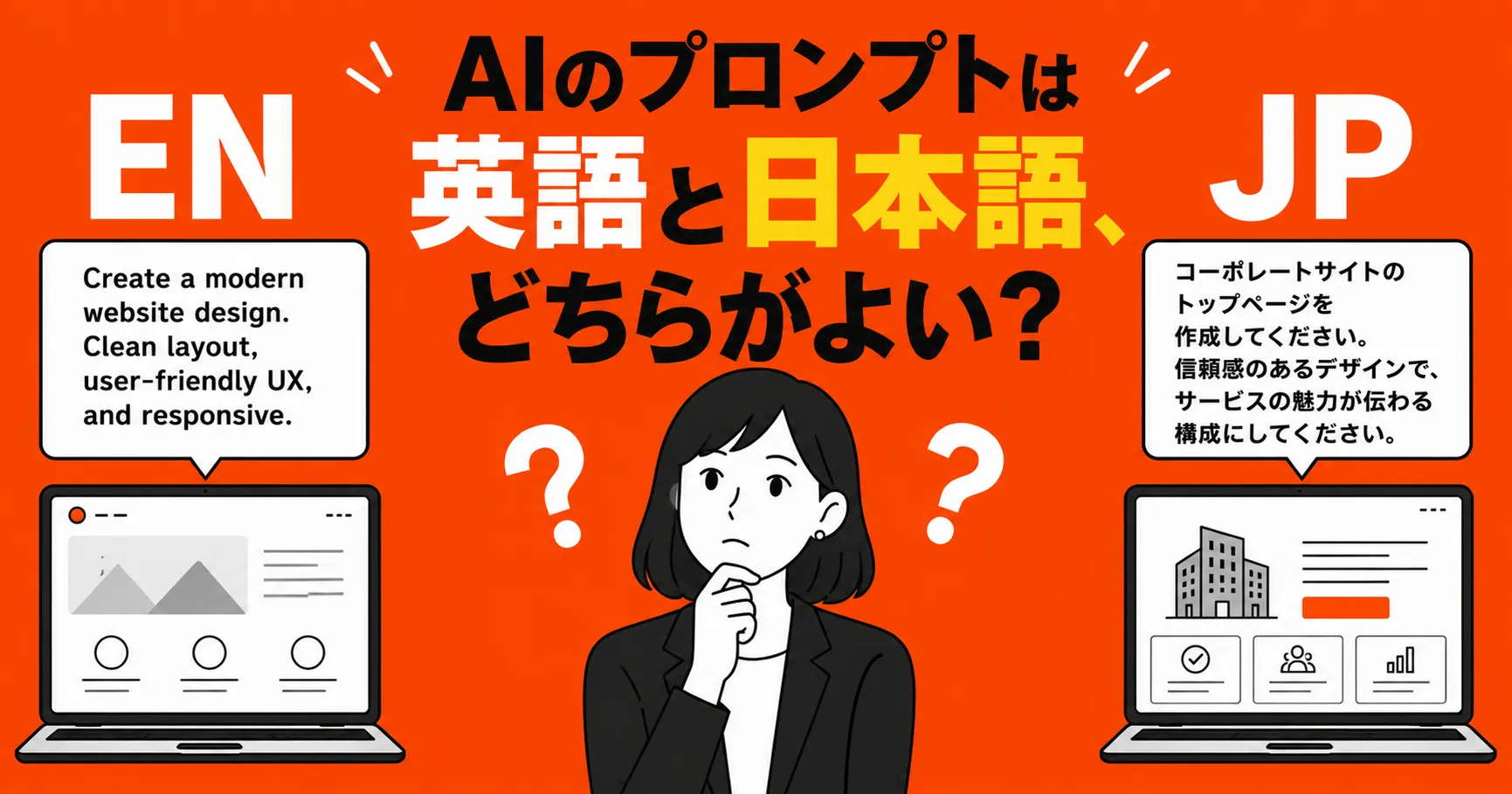 AIのプロンプトは英語と日本語、どちらがよい？Webデザイン制作での使い分け方