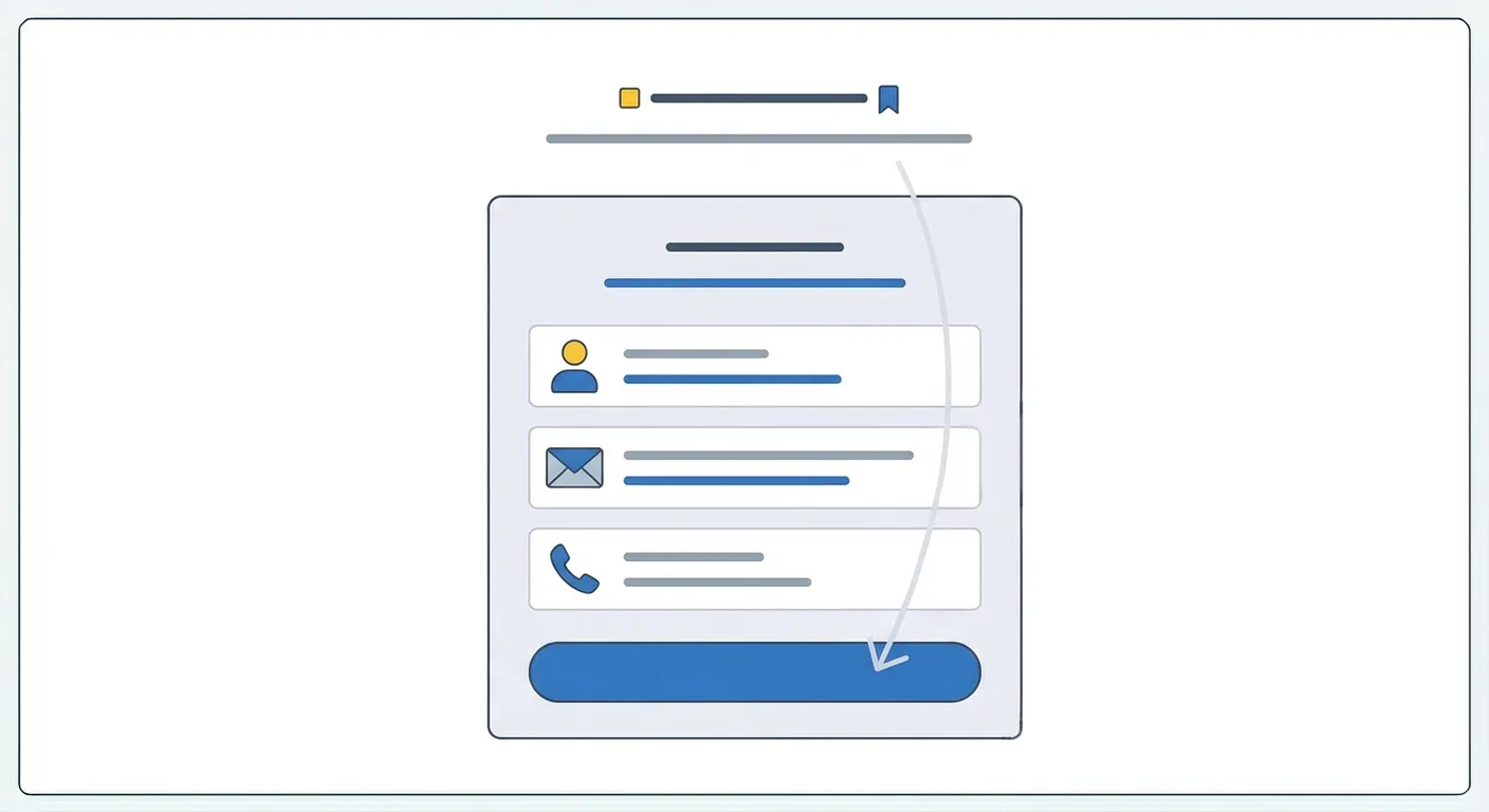 シンプルフォーム型のお問い合わせページレイアウトパターン