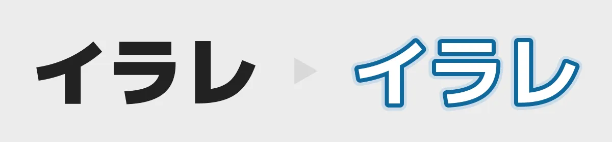 文字の縁取りイメージ