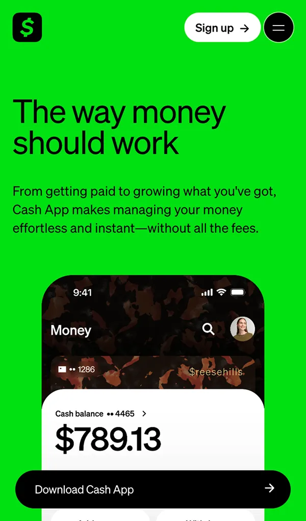 Send, Receive, Invest, & Manage Your Money with Cash Appのモバイルサイズの画像