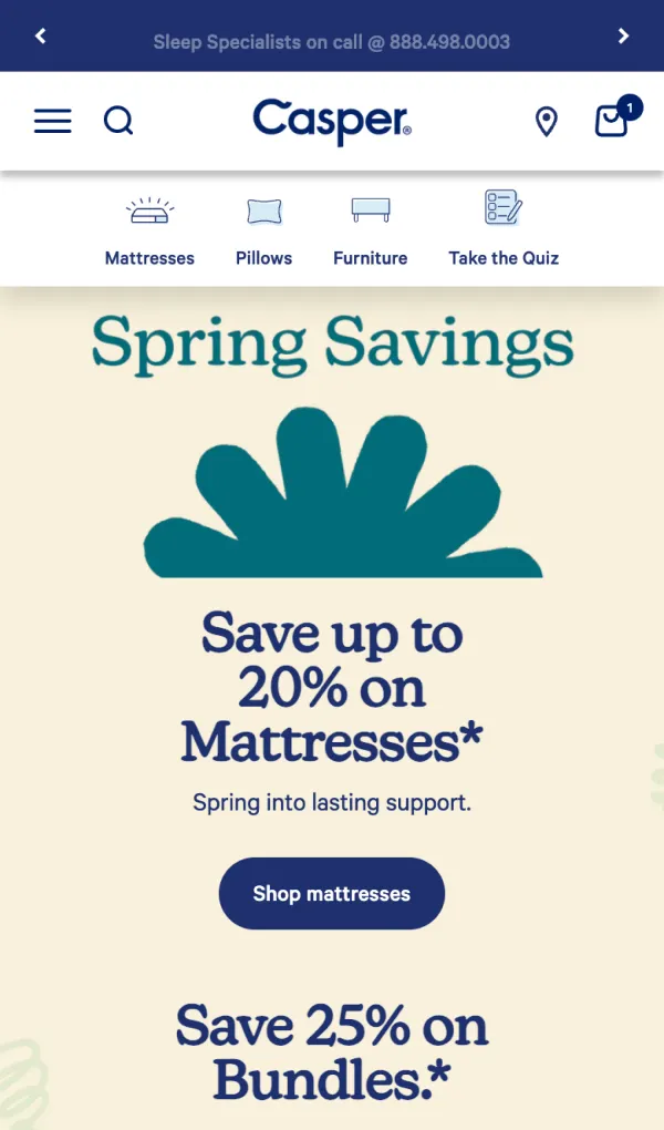 The Best Bed for Better Sleep | Casper Online Mattress Storeのモバイルサイズの画像