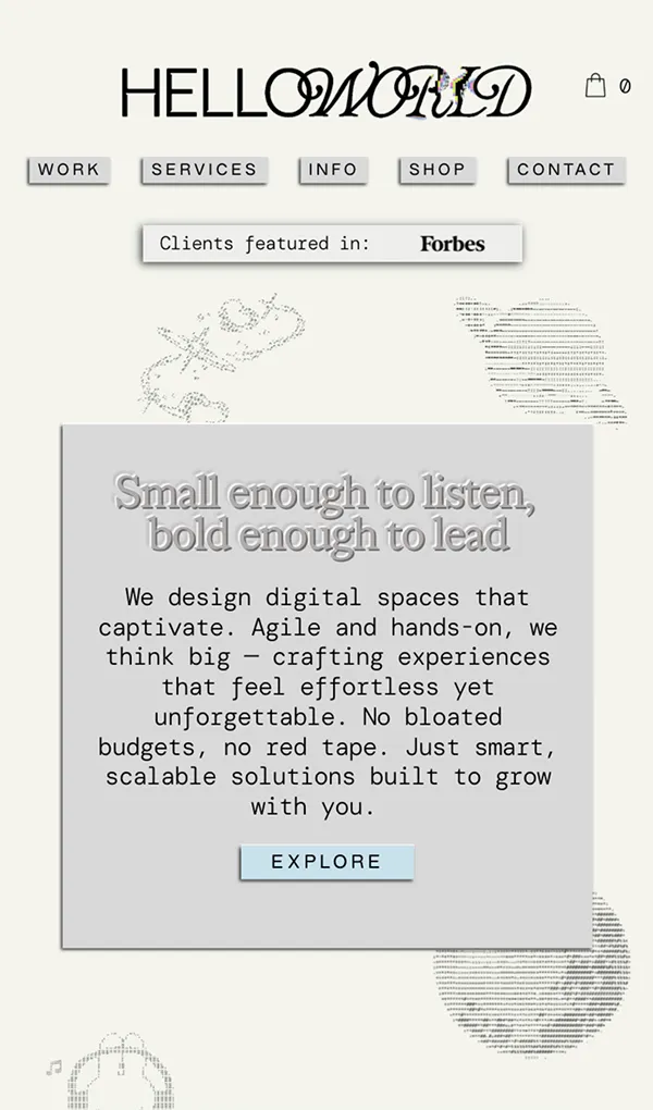 Hello-World: Squarespace, Shopify & Webflow Web Design Studioのモバイルサイズの画像