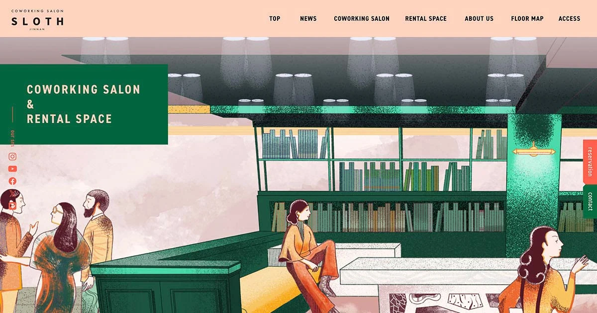 SLOTH JINNAN｜COWORKING SALONのPCサイズの画像