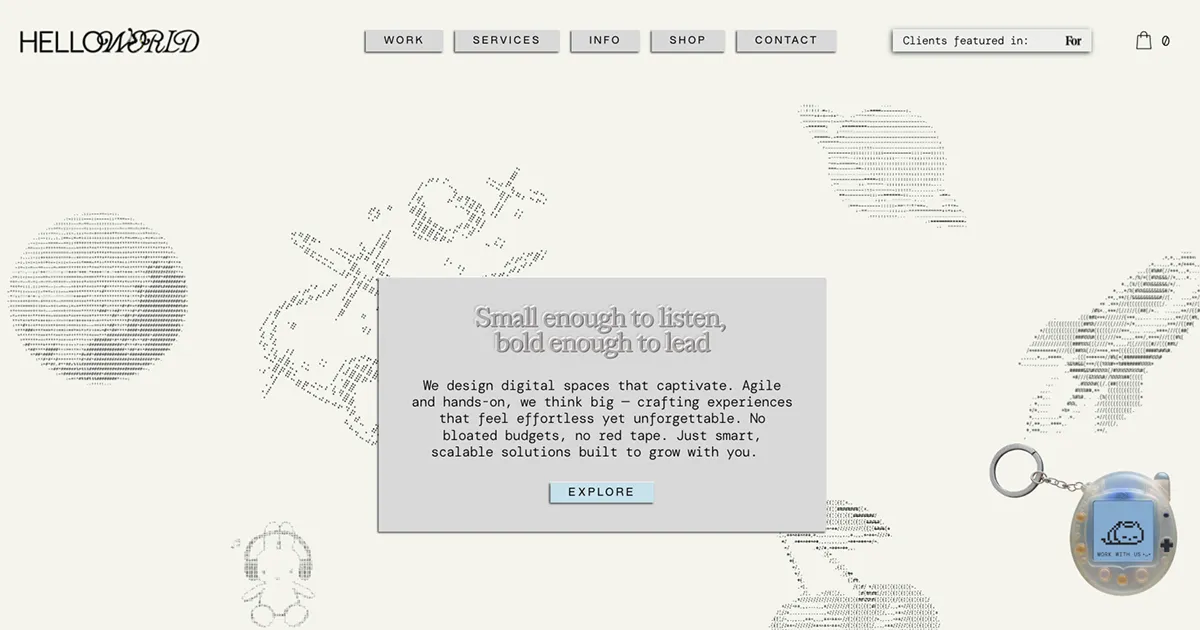 Hello-World: Squarespace, Shopify & Webflow Web Design StudioのPCサイズの画像