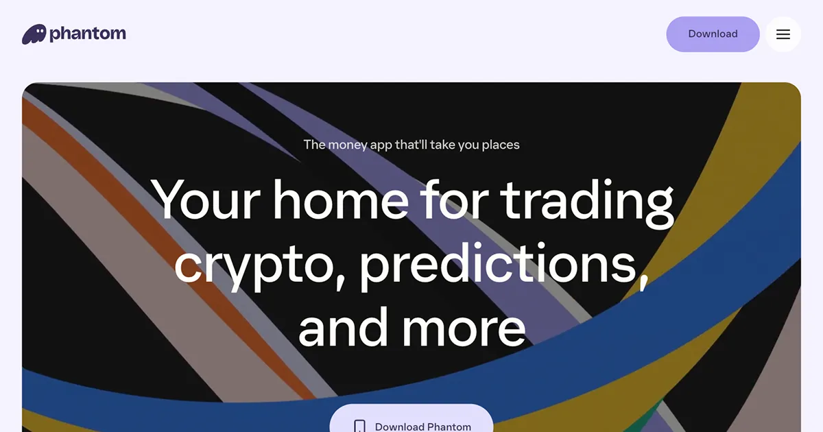 Phantom: The money app that'll take you placesのPCサイズの画像