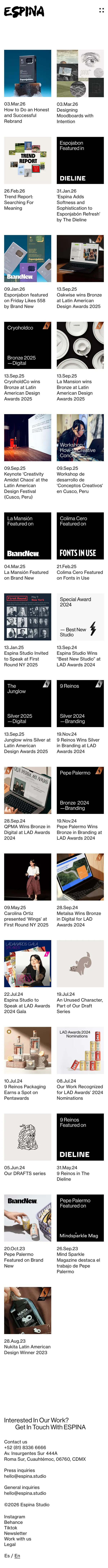 ESPINA Design Studio | Visual Storytellersのモバイルサイズの画像