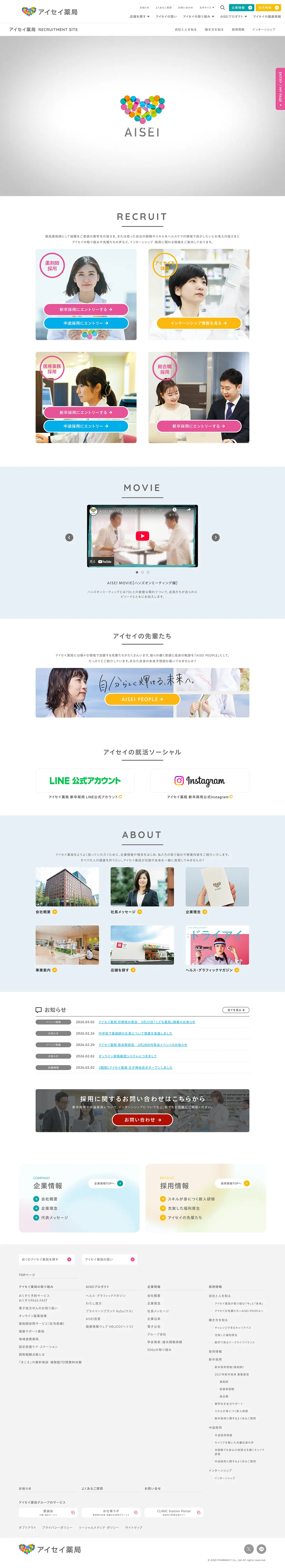 調剤薬局のアイセイ薬局のPCサイズの画像