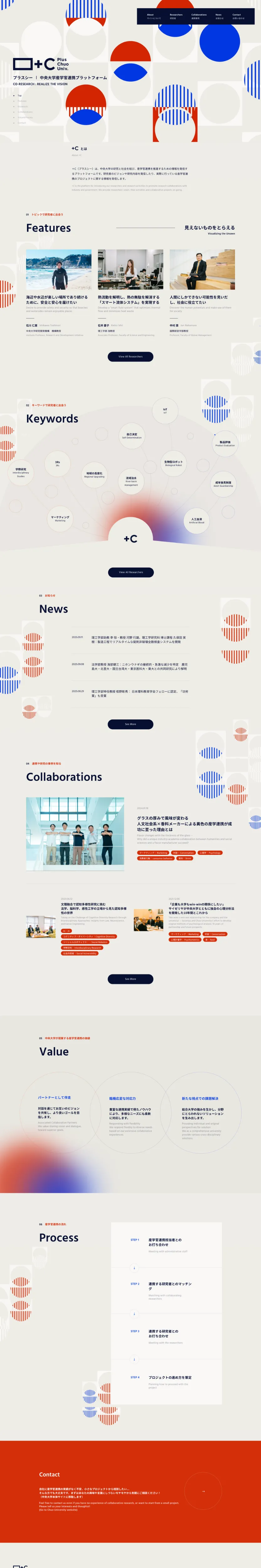 ＋C（プラスシー）｜中央大学産学官連携プラットフォームのPCサイズの画像