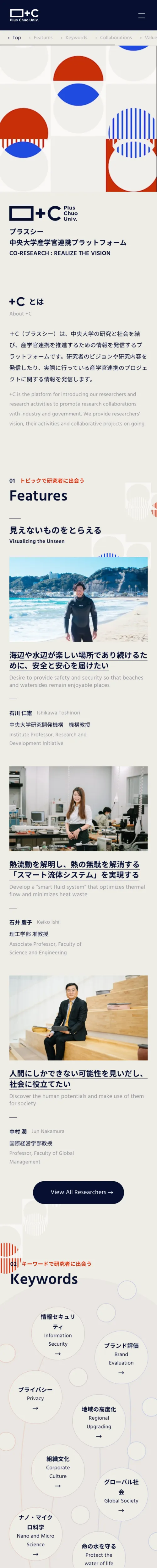 ＋C（プラスシー）｜中央大学産学官連携プラットフォームのモバイルサイズの画像