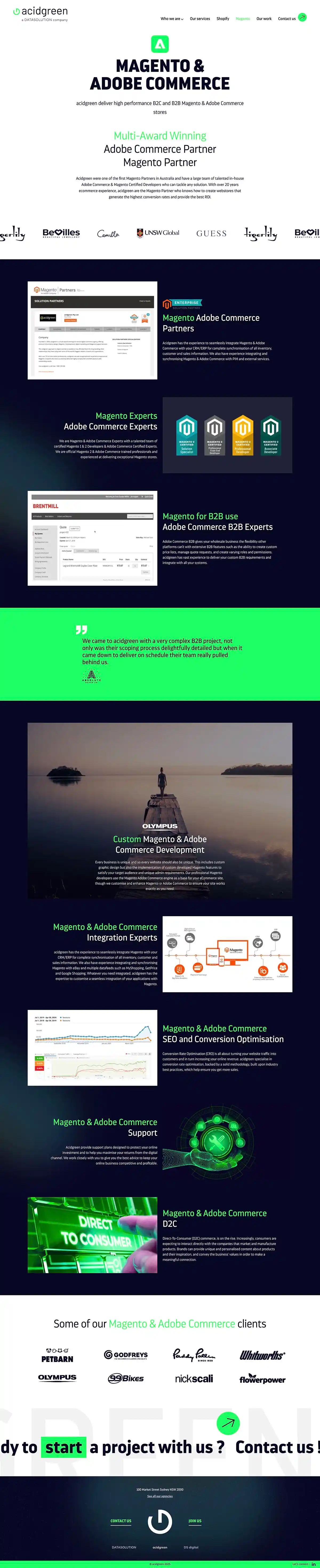 acidgreen | Top Magento & Shopify Development Company AustraliaのPCサイズのサービス紹介画像