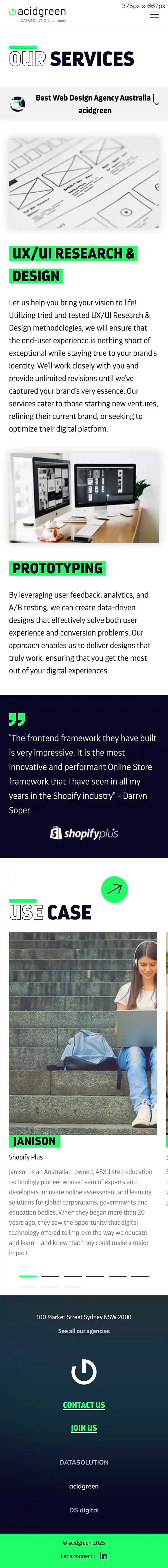 acidgreen | Top Magento & Shopify Development Company Australiaのモバイルサイズのサービス紹介画像