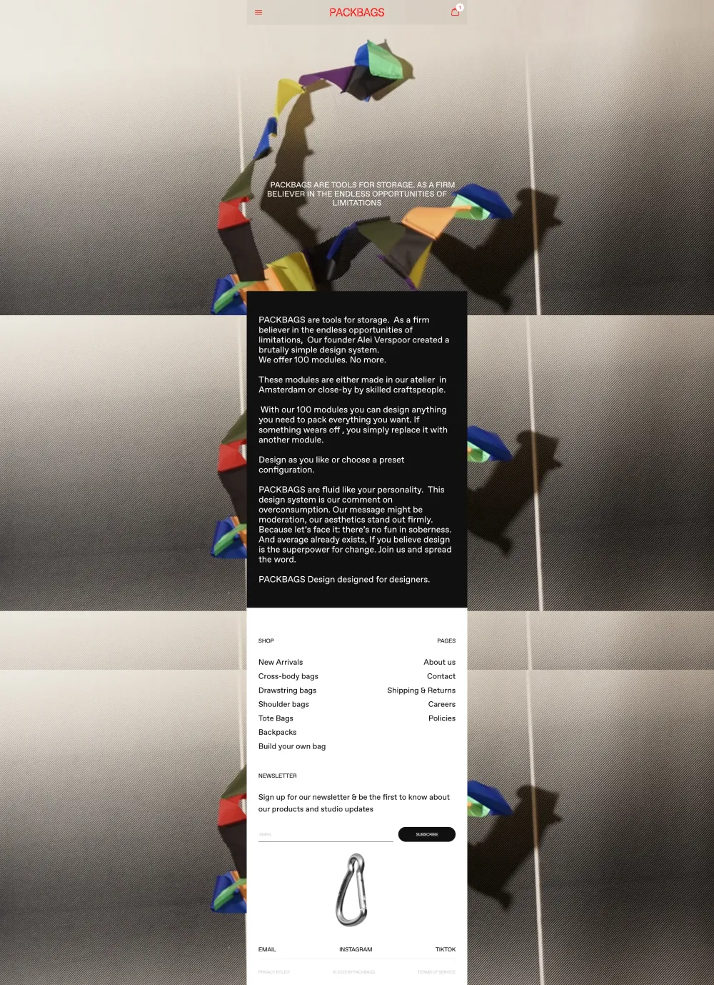 PACK BAGS – PACKBAGSのPCサイズのAboutページ画像