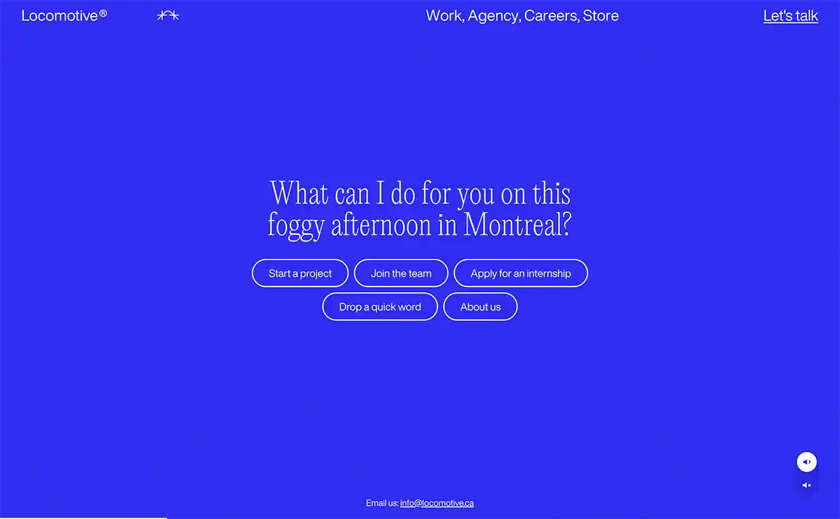 Locomotive | Montreal web agencyのPCサイズのお問い合わせ画像