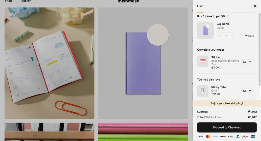 mishmash® — Creative toolsのPCサイズのカート画像