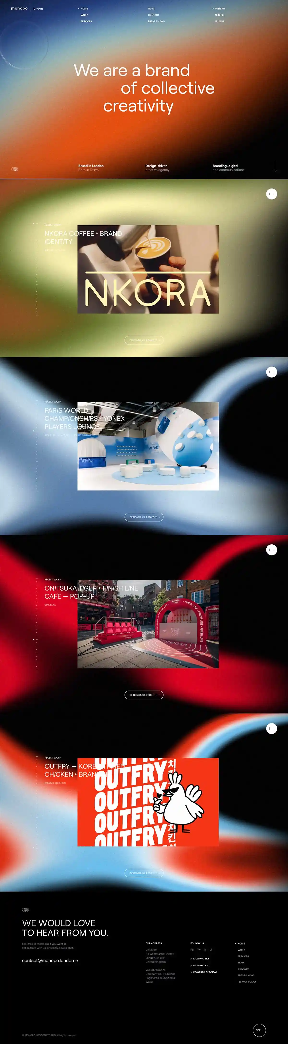 monopo london | Tokyo-born design-driven creative agency.monopo londonのPCサイズの画像