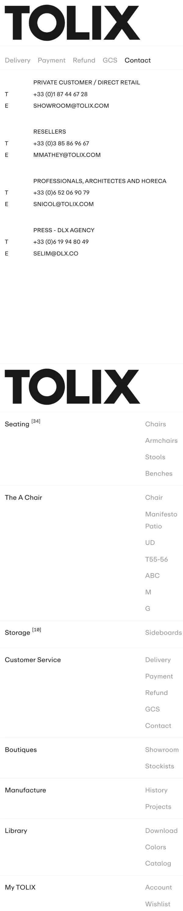 TOLIXのモバイルサイズのお問い合わせ画像