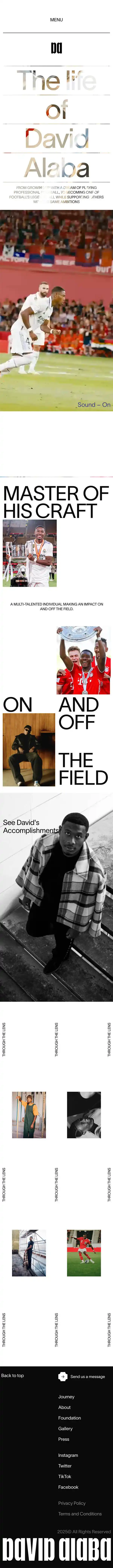 David Alaba — Official Websiteのモバイルサイズの画像