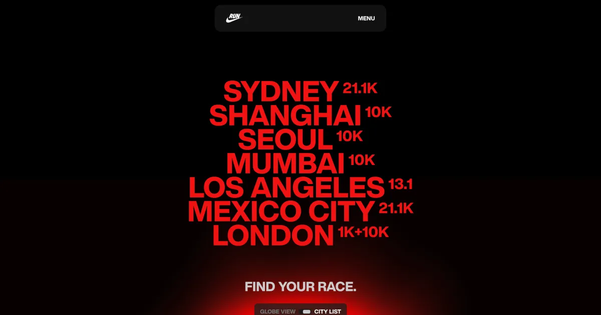 Nike After Dark TourのPCサイズの画像